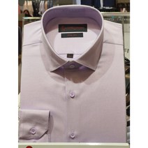 5F [신사] 로베르따 남성셔츠 긴팔 스판 피케솔리드 핑크퍼플 숏카라 슬림핏셔츠 RM12514