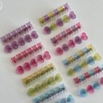 젤리 하리보 귀여운 집게핀 옆머리 곰돌이 여름 헤어핀 옆머리핀 사탕 머리핀 헤어집게핀 하트