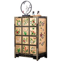 금박 나비장 금박장 자개장 거실 인테리어 선반 원목 레트로, A 스타일-61X35X74