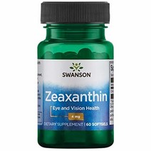 스완슨 아스타잔틴4mg 제아잔틴4mg 소프트겔 60정 Swanson Astaxanthin 4mg OmniXan Zeaxanthin 4mg 60 Softgels, 1개
