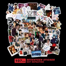 시나모롤학용품 문구세트107 개/대 Kpop 스티커 Lomo 카드 새 앨범 ATTACCA HD 사진 문자, 01 SEVENTEEN-1