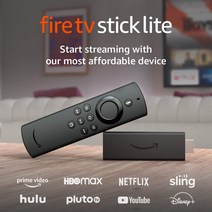 파이어 티비 스틱 Fire TV Stick Lite(TV 컨트롤 없음) HD 스트리밍 장치 2020년 출시 Alexa Voice Remote Lite가 포함된 인증된 리퍼비쉬, 기본