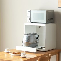 미니 오픈 슬라이딩 전자 렌지대 한샘 이케아 전자레인지 선반, 그레이