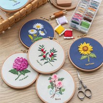 [수틀포함] 프랑스자수 꽃 만들기 DIY 패키지 10종 (택1) / 취미 키트, 1.로즈