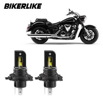 야마하 트랙스타 오토바이 LED 전조등 12V H4헤드램프 2면 헤드라이트 바이크, BLT 12v H4 오토바이LED 2면 블랙