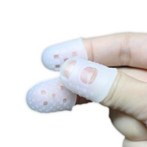 2P 손가락 골무 사무용 게이밍 실리콘 링 보호, S사이즈, 손가락 골무 / 2개 1세트