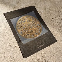 전통문양 쌍봉황 디자인 골드 메탈 스티커