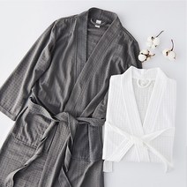 Masion de LAB 프리미엄 호텔 샤워가운 목욕가운 호텔가운 여름샤워가운 여름목욕가운 호텔샤워가운, 1개, 여성(free) / 그레이