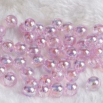 레고장식장 아크릴장식장 피규어장식장 유리장식장 레인보우 AB 컬러 아크릴 비즈 쥬얼리 제작 용 라운드, 10 Light Purple_02 8mm 50pcs