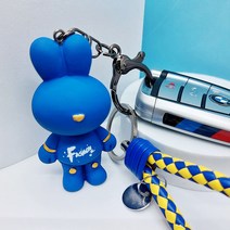 스노우베라 토끼키링 가방키링 자동차키링 차량악세사리 키홀더 열쇠고리 새차선물, 블루