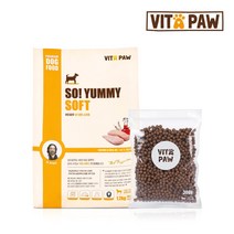 비타파우 쏘야미 소프트 치킨&크릴 반습식사료 1.2kg, 없음