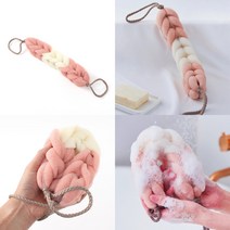 스윗딜 꽈배기 거품 샤워타월 핑크 비누거품망 거품망