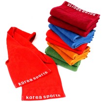 리빙유진 빠른흡수 면100% 스포츠타올 헬스 등산수건 세트, 청색, 5개
