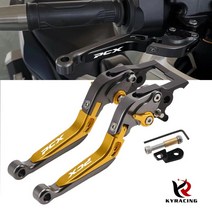 KY 파킹브레이크 21년식 22년가능 조절식 폴딩레버 2021PCX 6단조절 알루미늄CNC 아노다이징, 그레이/블랙