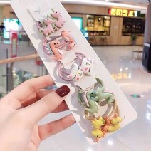 대박상점 유아용/여아용 캐릭터 방울머리끈 2P 5종 세트