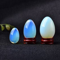 홈 인테리어 자수정 계란 크리스탈 석영 영기 장식 천연석 치유 석영 홈 장식 에너지, 30x45mm, 오팔
