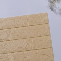 폼블럭벽지 방한폼 단열 포인트 벽돌 35x38cm 3D 벽 스티커 자기 접착 벽지 거품 패널 홈 장식 거실 침실, 02 LightYellow_01 1 piece