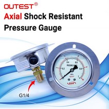 유압 압력 측정 OUTEST 축 방향 스텐 공기 물 유압 압력 G 14 17 측정, 17 0-15Mpa