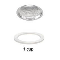 에스프레소추출기 커피 고무 링 가스 켓 세트 유연한 와셔 반지 컵에 대 Replacenent Moka Pot 프레소 메이, 01 1 cup sieve