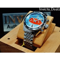 NEW Invicta 43mm LE Homage MONACO Speedway Tri-Time Martini 6 Blue Dial SS Watch