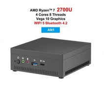 AMD-라이젠 R5 4500U R7 2700U 3750H 미니 PC 베가 그래픽 포함 4K UHD Nvme SSD 스크탑 게임용 컴퓨터, 02 16G RAM 512 SSD_02 AU, 02 AN1 R7 2700U