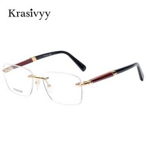 Krasivyy 초경량 무테 안경테 남성용 티타늄 김성주 탁재훈 조승우
