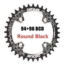 휴비나인 자전거몸체부속 DECKAS94 96 BCD 자전거 체인 휠 원형타원형 32T 34T 36T 38T MTB 산악 크라운 M4000 M4050 GX NX X1 크랭크용, 9496bcd Round Black+42T
