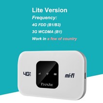 와이파이라우터 tianjie new arrival 고속 4g wifi 라우터 모뎀 포켓, 라이트 버전