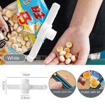 자동 실링기 업소용 가정용 커피캔 포장 비닐 접착기 수직형 수평형 밴드실러 쏟아지는 노즐 씰링 클립 방습 신선 식품 클립 스낵 씰러 식료품 가방 환상적인 밀봉 도구, 흰색 1 개