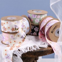 로보 원단리본 리본공예diy 포장리본 꽃집리본 포장끈 에일린리본, 4cm, 1마 90cm, 07화이트