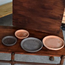 앤틱 핸드메이드 이태리토분 전용 받침 20cm 실내정원, 그레이