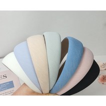 파스텔 4cm 매트 무지 연예인 제니 안소희 강민경 와이드 기본 심플한 베이직 두꺼운 패드 스폰지 도톰한 헤어밴드 머리띠