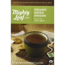 마이티리프티 티 15개입, 드래곤 그린 티 라이트 카페인 (Dragon Green Tea Light Caffeine), 37.5g, 1개