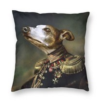 강아지마약방석 개모차 무중력 쿠션럭셔리 Pug 개 초상화 쿠션 커버 소파 폴리 에스터 리갈 애완 동물 빈티, 10 10_01 40x40cm 16x16in