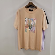엠벨라 울산점 라운드넥 여름 면혼방 프린팅 여성 반팔 티셔츠