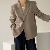 여성 겨울 데일리 페크 원버튼 자켓 재킷