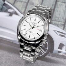 세이코5 남성 재팬메이드 오토매틱 클래식 화이트실버 메탈시계 SNKL41J1