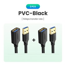 Ugreen USB 연장 케이블 30 스마트 노트북 PC TV Xbox SSD 20 코드 미니 케이블용, CHINA, 1m, USB 3.0-2pcs