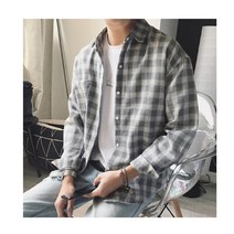 남자 체크 무늬 난방 격자 빨간 검정 긴팔 고방 셔츠 패턴 코디 남성 오버핏 빅사이즈 줄무늬 커플 롱셔츠