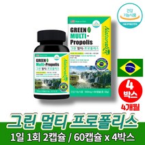 코스트코 약국 츄어블 브라질 그린 프로폴리스 액 아연 c 캔디 액상 캡슐 그린폴리스 면역에 좋은 영양제 페퍼민트 향, 4박스