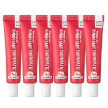 케이맘 베이비 앤 키즈 처음 치약 무불소, 30g, 6개