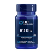 Life Extension 비타민 B12 1000 mcg 메틸코발라민 60 베지테리안 로젠지, 60정, 1개