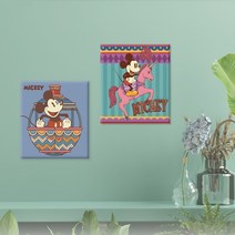 [에이블]DIY 페인팅 앨리스블로썸/미키홀리데이/소울 유화그리기 세트 25X25, 05.미키홀리데이-블루