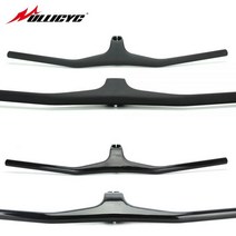 로고 없음 3K 블랙 페인트 카본 일체형 통합 MTB 핸들 바 자전거 라이저-17 ° 70-110mm 일치, Blackmatte 90x740mm