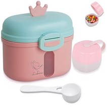 분유 용기 디스펜서 이동용 여행용 8.46Z 0.52LB 240g 다용도 용기 포함 핑크, 1개, 분홍