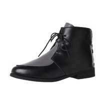 밍브띠 배색 키높이 웨스턴 앵클부츠