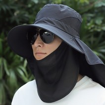 빅게이트 남자 얼굴망 모자 등산 낚시, 네이비