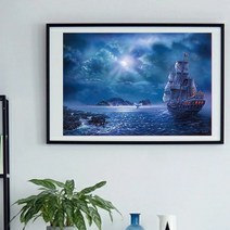 DIY 보석십자수 주문제작 보석비즈십자수 큐빅십자수 결혼선물 집들이선물, 30x40, 배