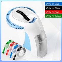 휴대용 라벨링 마킹기 3D 점자 라벨 기계 레터링 양각 라벨러 6 롤 테이프 가정용 DIY 공예 쉬운 사용, 2.1 Printer 4 Tapes 1