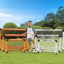 소형축구골대 풋살 네트 그물망 나들이 휴대용, 흰색 90cm 골대 1개 + 수납가방